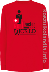 No.1 Doctor in the world - Longsleeve dziecięcy - czerwona