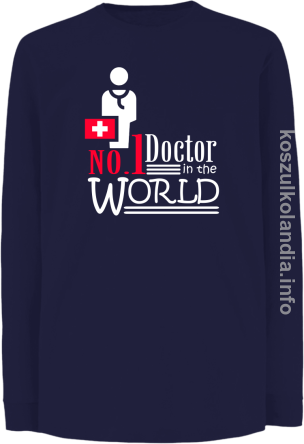 No.1 Doctor in the world - Longsleeve dziecięcy - granatowa