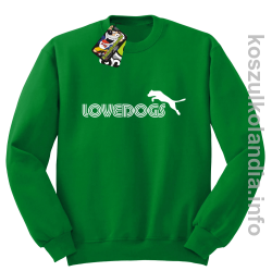 LoveDogs - Bluza męska standard bez kaptura zielona 