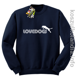 LoveDogs - Bluza męska standard bez kaptura granat