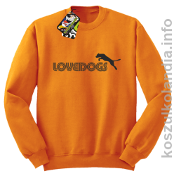 LoveDogs - Bluza męska standard bez kaptura pomarańcz 