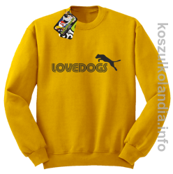 LoveDogs - Bluza męska standard bez kaptura żółta 