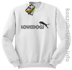 LoveDogs - Bluza męska standard bez kaptura biała 