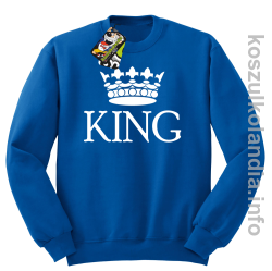 KING Crown Style -  bluza bez kaptura -niebieski