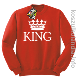 KING Crown Style -  bluza bez kaptura - czerwony