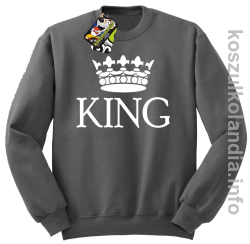 KING Crown Style -  bluza bez kaptura - szary
