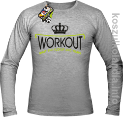 Workout shut the FUCKUP and train - Longsleeve męski - melanż