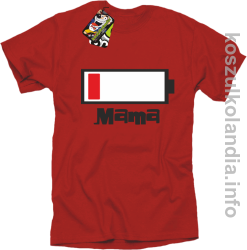 MAMA Bateria do ładowania - Koszulka STANDARD - czerwona