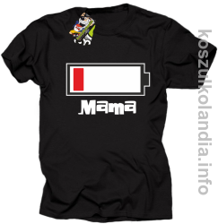MAMA Bateria do ładowania - Koszulka STANDARD - czarna