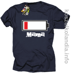 MAMA Bateria do ładowania - Koszulka STANDARD - granatowa
