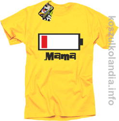 MAMA Bateria do ładowania - Koszulka STANDARD - żółta