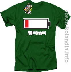 MAMA Bateria do ładowania - Koszulka STANDARD - zielona
