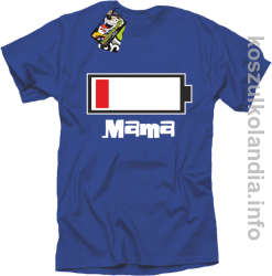 MAMA Bateria do ładowania - Koszulka STANDARD - niebieska