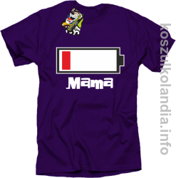 MAMA Bateria do ładowania - Koszulka STANDARD - fioletowa