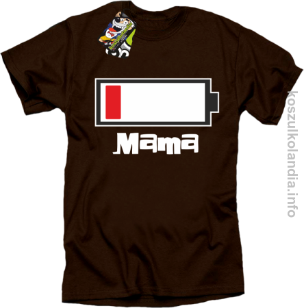MAMA Bateria do ładowania - Koszulka męska 