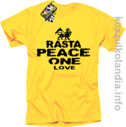 Rasta Peace ONE LOVE -  Koszulka męska - żółta