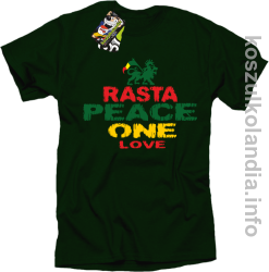 Rasta Peace ONE LOVE -  Koszulka męska - butelkowa
