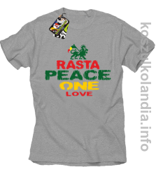 Rasta Peace ONE LOVE -  Koszulka męska - melanż