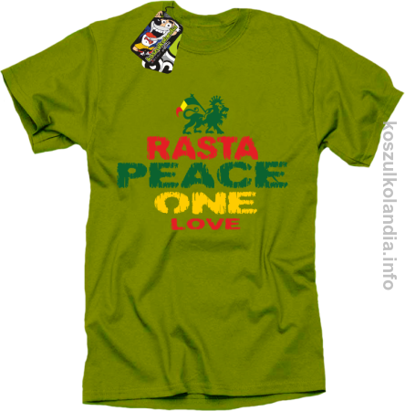 Rasta Peace ONE LOVE -  Koszulka męska