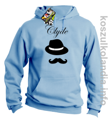 Clyde Retro - bluza z kapturem - błękitna