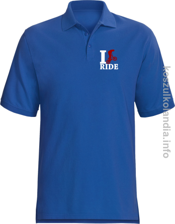 I love RIDE - koszulka męska Polo