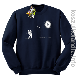 Astro Golfista na księżycu - Bluza męska standard bez kaptura granat