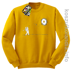 Astro Golfista na księżycu - Bluza męska standard bez kaptura żółta