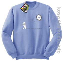 Astro Golfista na księżycu - Bluza męska standard bez kaptura błękit 