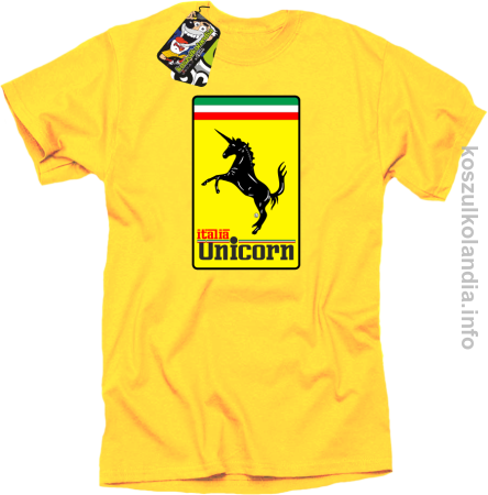 Unicorn Italia Parody Ferrari - koszulka męska