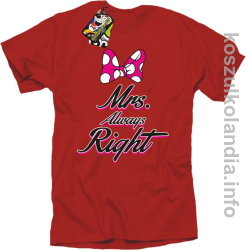 Mrs Always Right - koszulka STANDARD - czerwona