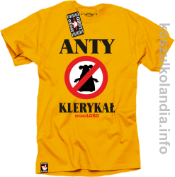 Anty Klerykał - koszulki męskie - żółta