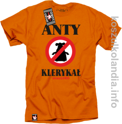 Anty Klerykał - koszulki męskie - pomarańczowa