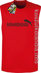 LoveDogs - Bezrękawnik męski czerwony 