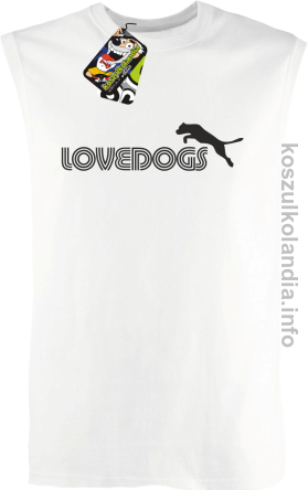 LoveDogs - Bezrękawnik męski biały 