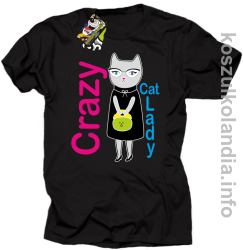 Crazy CAT Lady - Koszulka męska czarna 