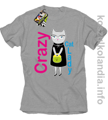 Crazy CAT Lady - Koszulka męska melanż 