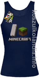 I love minecraft -  top damski - granatowa