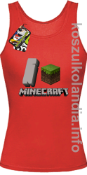 I love minecraft -  top damski - czerwona