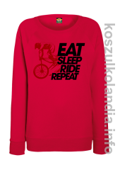 EAT SLEEP Ride Repeat czerwony