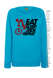 EAT SLEEP Ride Repeat azure blue