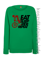 EAT SLEEP Ride Repeat zielony
