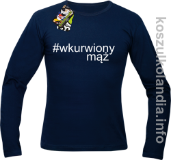 Wkurwiony Mąż -  Longsleeve męski - granatowy