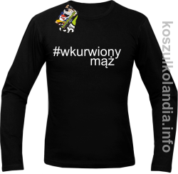 Wkurwiony Mąż -  Longsleeve męski - czarny