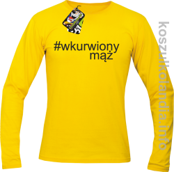 Wkurwiony Mąż -  Longsleeve męski - żółty