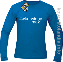 Wkurwiony Mąż -  Longsleeve męski - niebieski