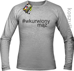 Wkurwiony Mąż -  Longsleeve męski - melanż