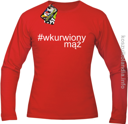 Wkurwiony Mąż -  Longsleeve męski - czerwony