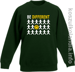 Be Different - bluza bez kaptura dziecięca  - butelkowy