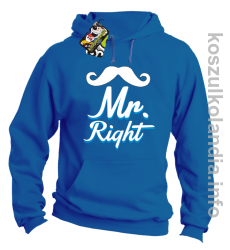 Mr Right - Bluza z kapturem - niebieska
