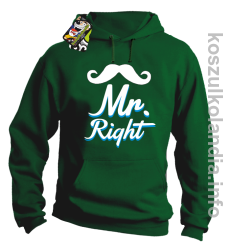 Mr Right - Bluza z kapturem - zielona